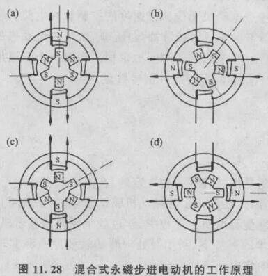 混合式步进电动机的工作原理
